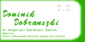 dominik dobranszki business card